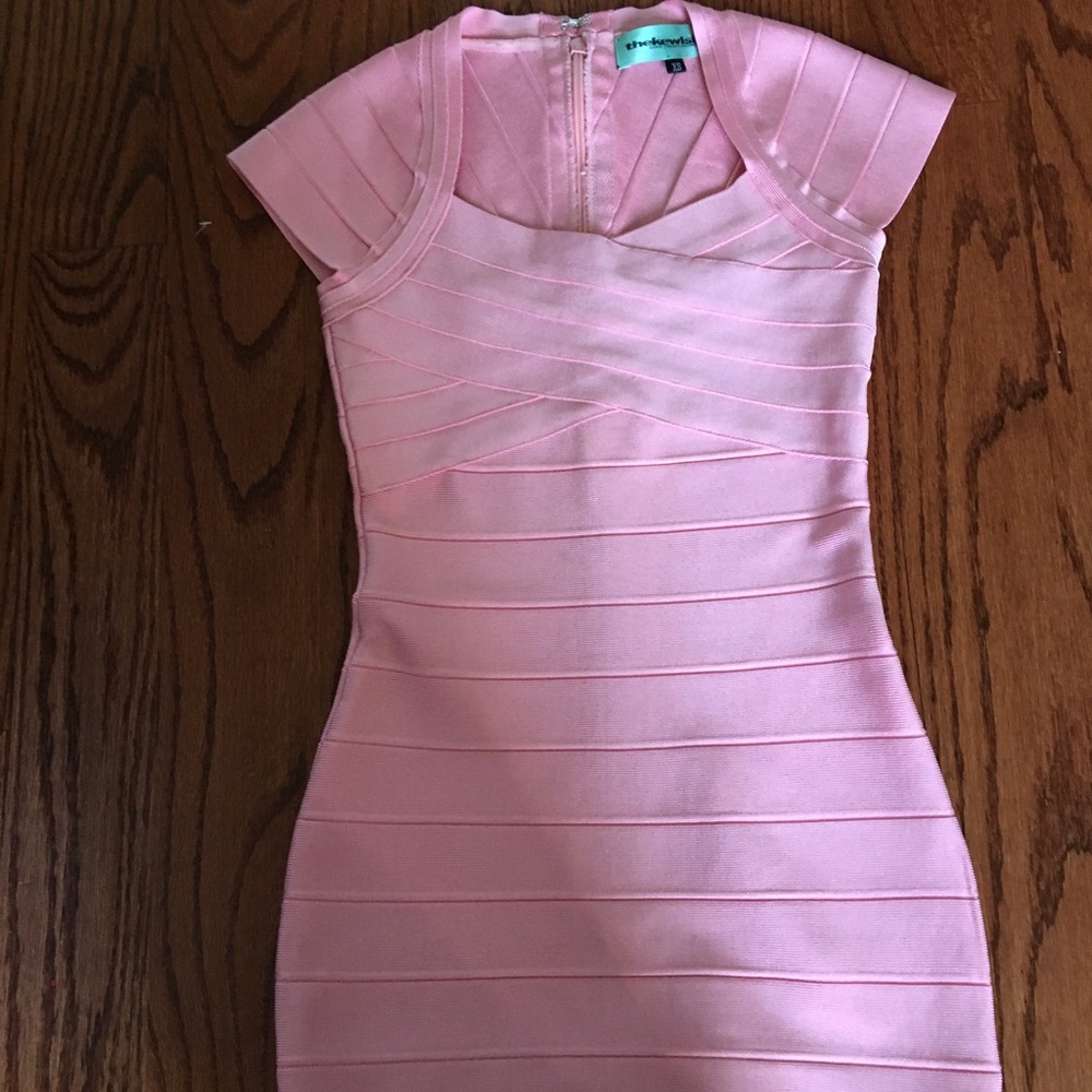 Pink bandage dress